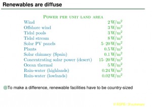 Watt per m2 och yta enl David MacKay, från boken Sustainable Energy...2009